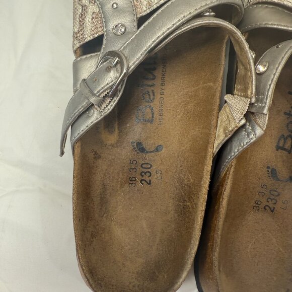 Birkenstock Betula Silver Crocodile Jeweled Sandals size 5 - Picture 9 of 16